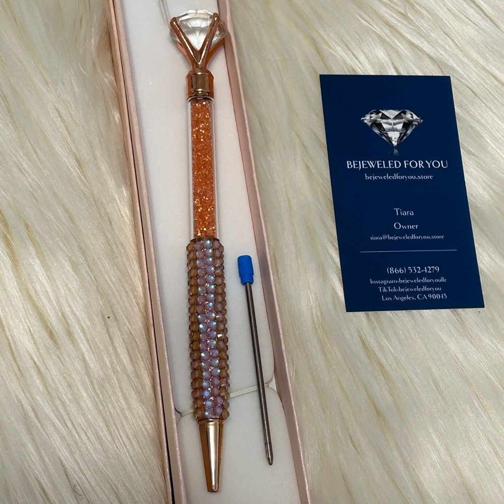 Elevate your writing experience with our refillable bling pens!